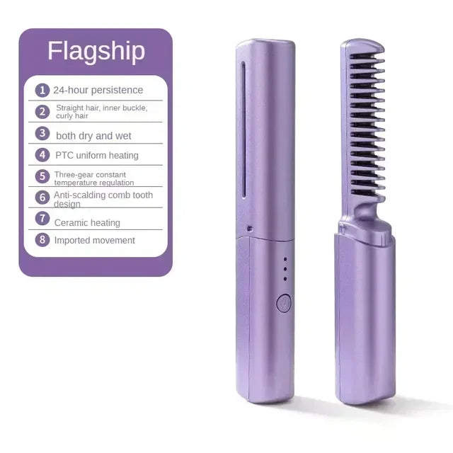 2 in 1 Rechargeable Hair Straightener