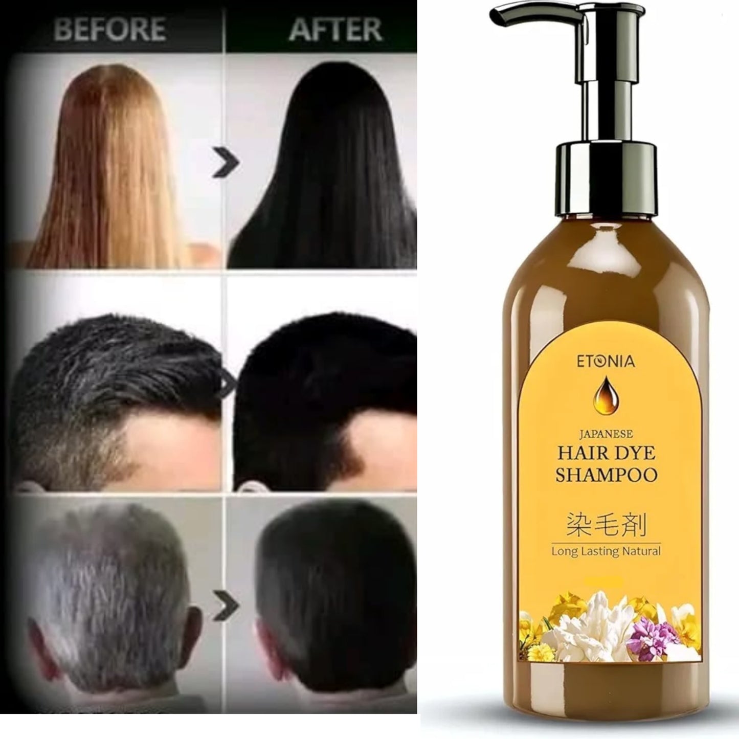 Japanese Long Lasting Natural Hair Dye Shampoo 100 ML (Buy 1 Get 1 Free)