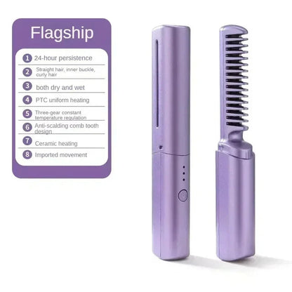 2 in 1 Rechargeable Hair Straightener