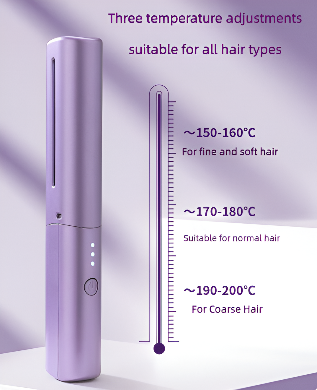2 in 1 Rechargeable Hair Straightener